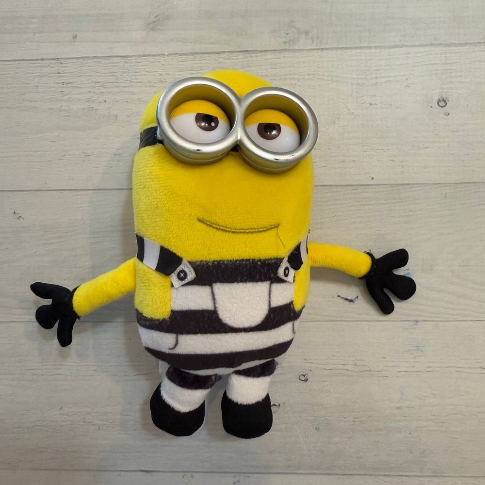 TY Despicable Me 3 Minion Tom 7" Prison Uniform Stuffed Animal Plush